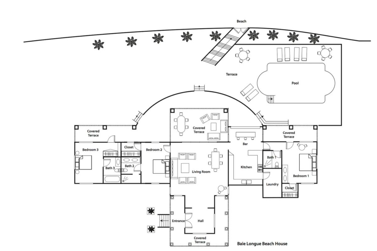 Villa for rent in St Martin - FloorPlan